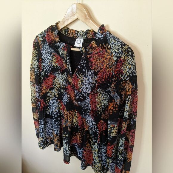 Anthropologie Akemi + Kin Top Adria Floral Top Small - Picture 6 of 9